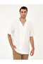 Beyaz Regular Fit Örme Gömlek 50286124-VR013
