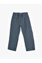 Lace-Up Waist Trousers Buttoned Pocket Detailed Cotton
