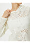 Openwork Hooded Long Sleeve Crop T-Shirt - 5