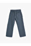 Lace-Up Waist Trousers Buttoned Pocket Detailed Cotton - 2