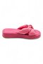 Routeway Fuchsia Cross-Strap Thick-Soled Summer Slipper