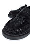 Women's Genuine Leather Black Suede Loafer Shoes - 3
