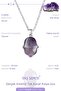 Real Amethyst Natural Stone Fatma Ana Hand Pendant with Chain