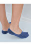 2 Pairs Navy Blue Bamboo Silicone Plain Women'S/Men's Ballerina Socks - 4
