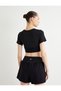 Sports Crop T-Shirt Slim Fit Short Sleeve Crew Neck - 4