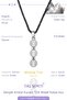 Real Crystal Quartz Natural Stone Minimal Tria Model Cotton Drawstring Men Necklace