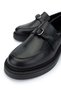 Women's Genuine Leather Black Leather Loafer Shoes - 4