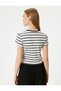 Slogan Printed T-Shirt Crew Neck Short Sleeve - 4