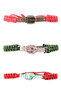 Knitted Paracord Rope Belt Buckle Figure Unisex Wristband Package