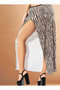 Vip-2627 Safari Pattern Long Slit Back Tie Long Evening Dress - 5