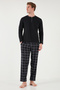 Men's Pajama Set - Plaid, Cotton, Regular Fit, Long Sleeve 60961005 - 2