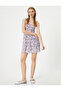 Floral Mini Dress with Gipeli Straps and Layered Flounces - 2