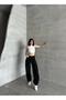 Asia Side Buckle Black Baggy Bol Leg Jeans - 5