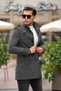 Tuci Payson High Collar Slim Fit Coat with Pocket Detail