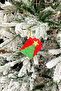 New Year's Greeting Card Mini Size 5X7 cm Glitter Embossed Can Be Hung on the Tree 8 Gift Note Cards - 3