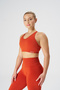Attractive Collection Women's Orange Seamless / Seamless Back Lace up Bra / Sports Bra - 3
