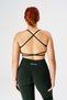 Attractive Collection Women's Dark Green Seamless / Seamless Adjustable Drawstring Bra / Sports Bra