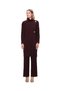 Claret Red Thick Corded Wide Leg Knitwear Trousers T25K-7008