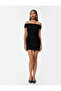 Mini Off-The-Shoulder Evening Dress Dress Draped Madonna Neckline Slim Fit - 2