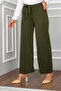 Wide Leg Hijab Trousers Khaki - 3