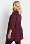 Plus Size V-Neck Jewelled Embroidered Sleeve Gathered Blouse 322225 - 5