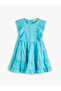 Dress with Floral Eyelet and Ruffle Detail, Sleeveless