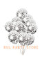 Silver Confetti Transparent Balloon Set 10 Pieces Birthday Bride to Be Balloon Decoration