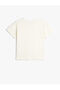 T-Shirt Butterfly Applique Crew Neck Cotton - 2