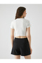 Mickey Mouse T-Shirt Crop Crew Neck Short Sleeve Printed - 4