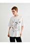 Snoopy Back Printed Short Sleeve Crew Neck Cotton Licensed - 3