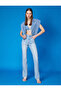 بنطلون جينز متوهج بقصة ضيقة - بنطلون جينز نحيف - 3