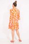 Women's Large Size Colorful Front Buttoned Woven Viscose Dress 65n35515 - 5