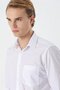 White Long Sleeve Filafil Hard Collar Cotton Basic Comfort Fit Shirt with Pocket 1004240002 - 5