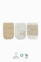 Bistyle Organic 3-Piece Basic Anti-Slip Socks (Beige)