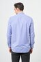 Blue Long Sleeve Pattern Half Italian Collar Pocket Cotton Classic Comfort Fit Shirt 1004245195 - 5