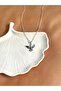 Women's Silver Color Phoenix Necklace, Emerald Phoenix Figured Bijouterie Necklace - 5