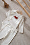 100% Cotton Cute Animal Embroidered Top and Bottom Baby Set - 6