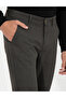 Khaki Slim Fit Linen Blended Chino Trousers 50259718-Vr027 - 5