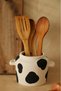 Black Dalmatian Patterned Mini Handled Sweet Decorative Spoon Holder - 7