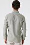 Men's Dark Khaki Short Sleeve Patterned Jacquard 100% Cotton Slim Fit Shirt 1004230181 - 6