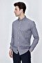 Red Long Sleeve Shirt Collar Classic Slim Fit Cotton Lycra Shirt 1004225208 - 5