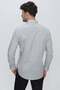 Men's Gray Long Sleeve Classic Slim Fit Cotton Lycra Shirt 1004225247 - 7