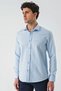 Blue Long Sleeve Oxford Pocketless Cotton Classic Slim Fit Slim Fit Shirt1004240235 - 5