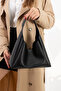 Black Zippered Makeup Bag with Snap Closure, Shoulder and Hand Bag with Gift - 4
