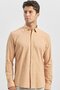 Orange long sleeve ribbed Piped %100 cotton casual Slim Fit slim cut shirt 1004240247