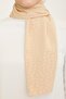 Jacquard Heart Detailed Shawl Cream Color - 2