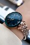 Cutting Glass Waterproof Women Wristwatch Green Color Steel Band Gift Bracelet Dkby2034C9 - 3