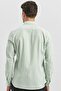 Men's Light Turquoise Long Sleeve Ribbed 100% Cotton Slim Fit Shirt 1004240247 - 6
