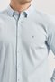 Blue long sleeve ribbed 100% cotton casual slim fit tight cut shirt 1004240247 - 4