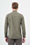 Khaki Long Sleeve Half Italian Collar Pocketless Cotton Classic Slim Fit Shirt 1004245222 - 5